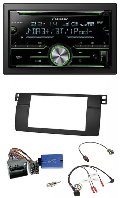 Pioneer Bluetooth Lenkrad DAB 2DIN USB CD Autoradio für BMW 3er E46 2001-2006 Pr