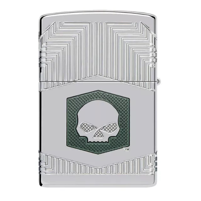 Zippo 2022 Collection Harley Davidson Lighter Silver Armor Edition Rare New Gift 3