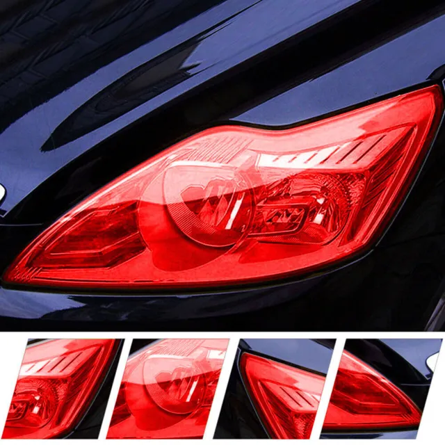 RED Car Headlight Fog Tail-light Wrap Tint Vinyl Film Decor Sticker 30x100cm