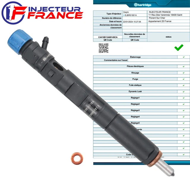 Injecteur Diesel Pour Renault Clio Kangoo Megane 1.5 DCi - Réf EJBR01801A/EJBR01801Z