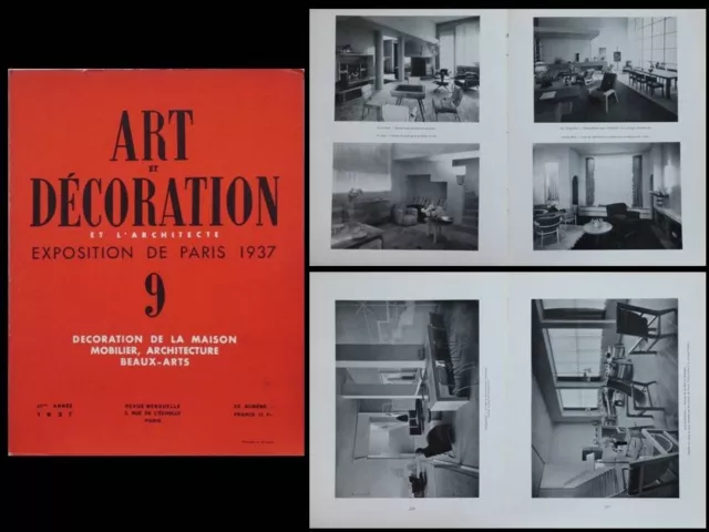 ART ET DECORATION n°9 1937 EXPOSITION 1937, ENSEMBLES MOBILIERS, ROYERE, SOGNOT