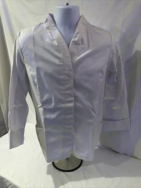 New Chefwear New Greet Chef Shirt White Button Up Medium Long Sleeve