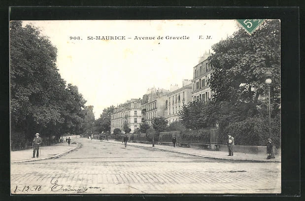 CPA Saint-Maurice, Avenue de Gravelle 1910