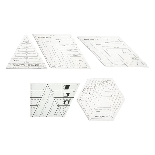 5 Pcs Quiltlineal Maßgeschneiderte Nählineale Herrscher Werkzeug Langer Arm