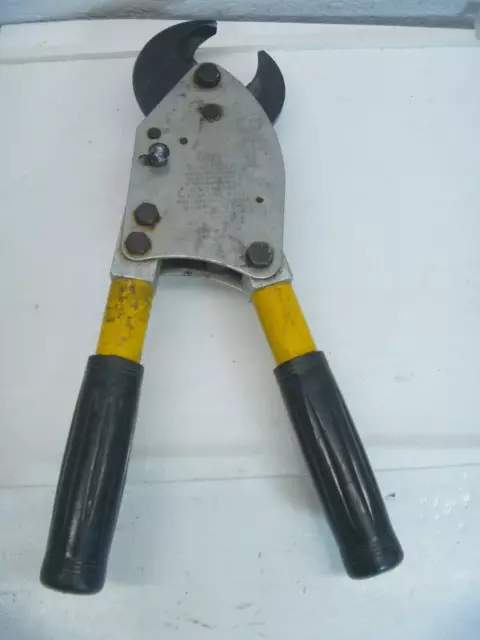 HK Porter 6990FS 14" Professional Hand Tool Ratchet Cable Wire Cutter HKP AS IS