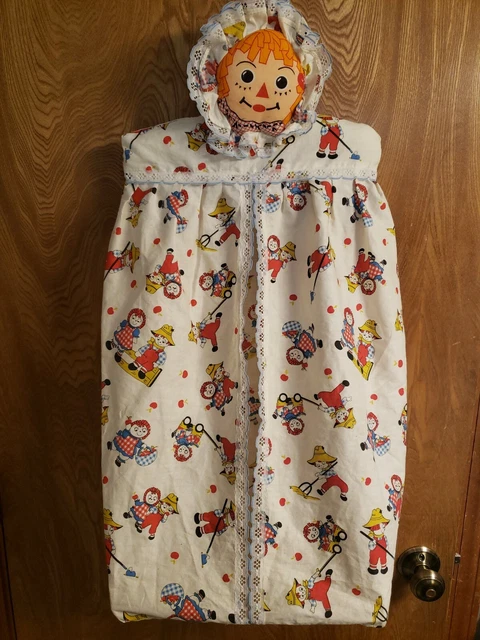 Vintage Raggedy Ann Gingham Diaper Stacker on Hanger