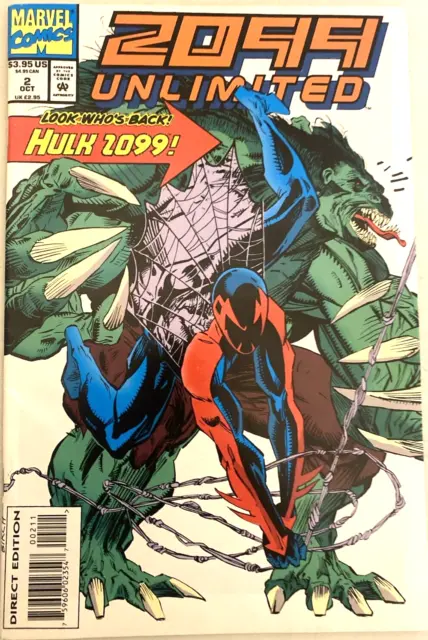 2099 Unlimited  # 2. Hulk & Spider-Man 2099. Marvel Comics. October 1993.  Vf/Nm