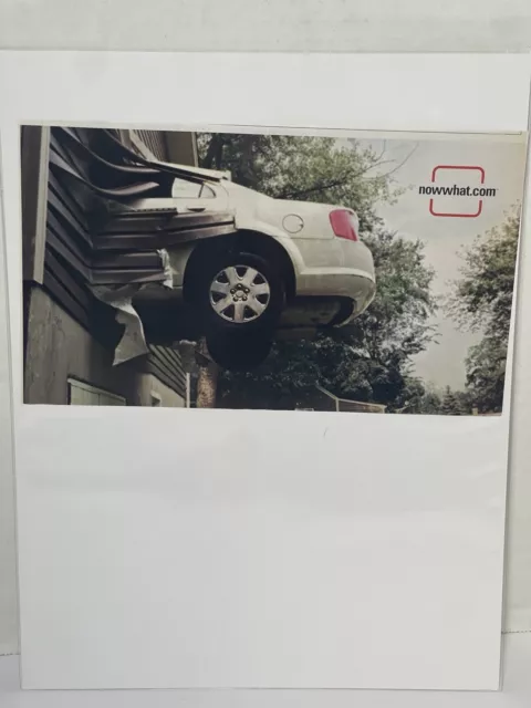Now What .com Print Ad Car Through House Wall