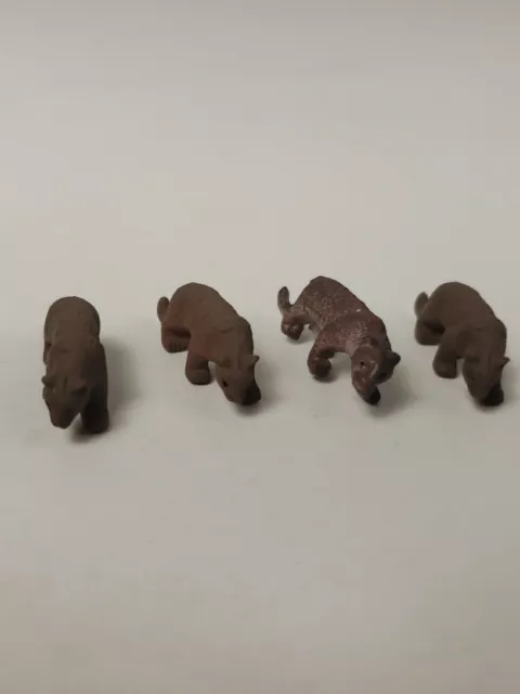 Lot Of Four (4) Tiny Miniature Cougar Figures
