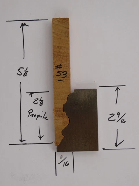 Shaper / Molder Custom Corrugated Back Knives For 11/16"+ x 3 1/2"+ Casing/Base