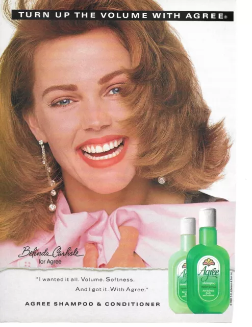 Belinda Carlisle Pinup - Agree Shampoo Ad - 1987!!
