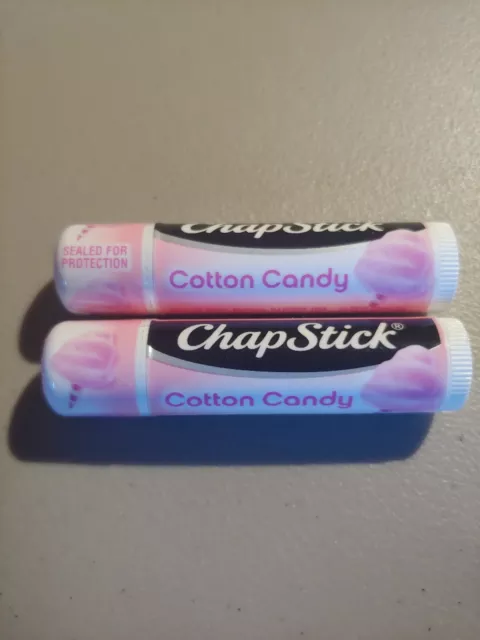 CHAPSTICK COTTON CANDY Flavor Lip Balm Lot of 2 New & Sealed Must Try!