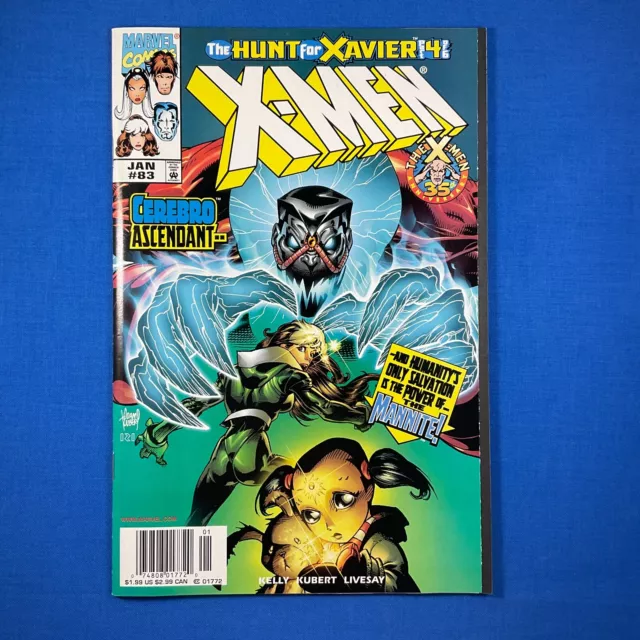 X-Men #83 NEWSSTAND UPC Marvel Comics 1999 Hunt for Xavier Part 4