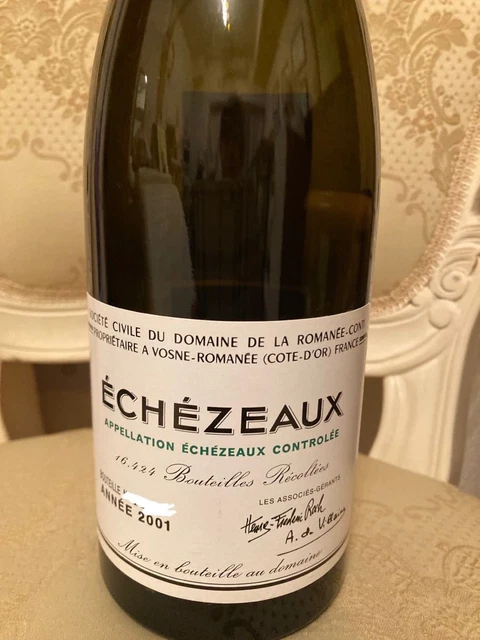 Romanee-Conti Echezeaux 2001 Domaine Do Romanee Conti Empty Bottle With Cork