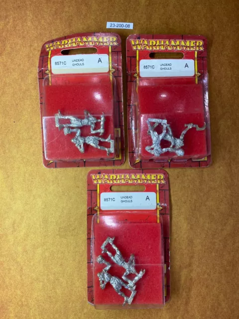 Warhammer  Fantasy Vampire Counts Undead Ghouls x 3 Lot - Metal OOP