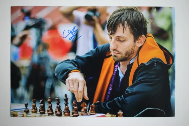 GM Alexander Grischtschuk signed Foto Autogramm Autograph IP1 Grandmaster Chess