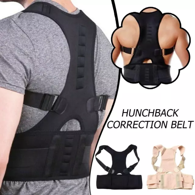 Neoprene magnetic POSTURE corrector bad back lumbar shoulder brace: belt M4A3