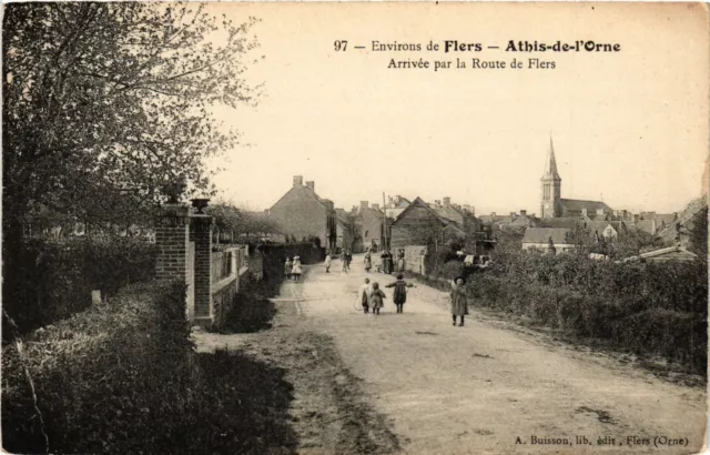 CPA Environs de Flers - Athos-de-l'Orne Arrivee par la Route de Flers (259047)