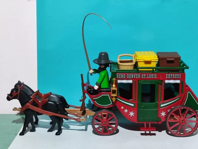 PLAYMOBIL ANTIGUA DILIGENCIA Oeste Carro Pasajeros Carreta Western Ref 4399 EUR 24 95 PicClick ES