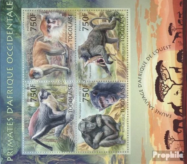 Briefmarken Togo  Mi 4891-4894 Kleinbogen postfrisch Natur