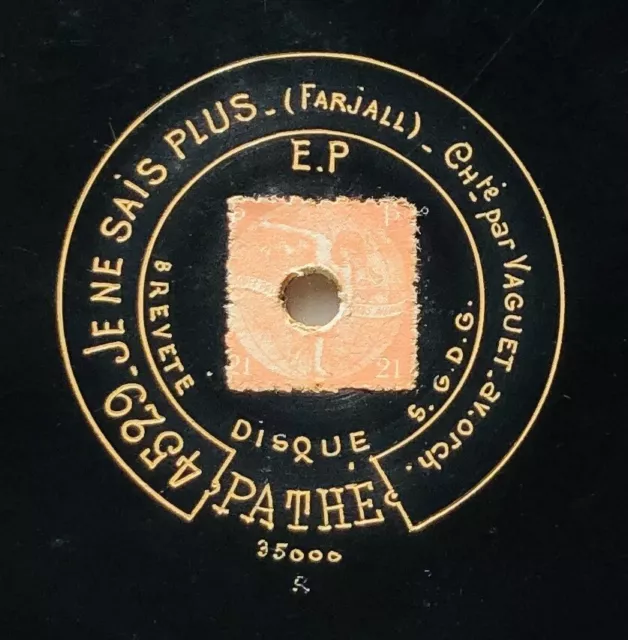 VAGUET je ne sais plus / la vierge a la crèche DISQUE 78 tours RPM 21cm PATHE