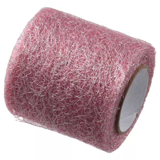 1 Roll 20 Yards Pink Lace Ribbon 3 Inch Fabric Ribbon  Background Decor