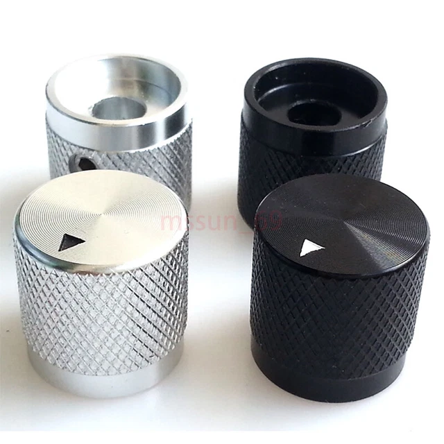 17X17mm Aluminum Amp Volume Potentiometer Knob 6.0mm Button for Audio Tube Amp