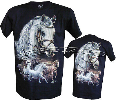 NUOVA L DONNA Ragazze cavallo pony stallone Carino T-shirt girocollo M-XL
