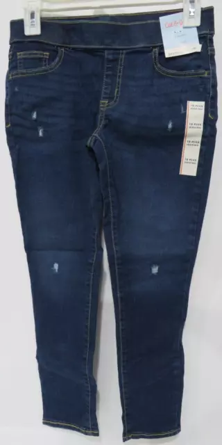 CAT & JACK Girl’s Mid-Rise Pull-On Denim Stretch Jeggings Size 10 Plus
