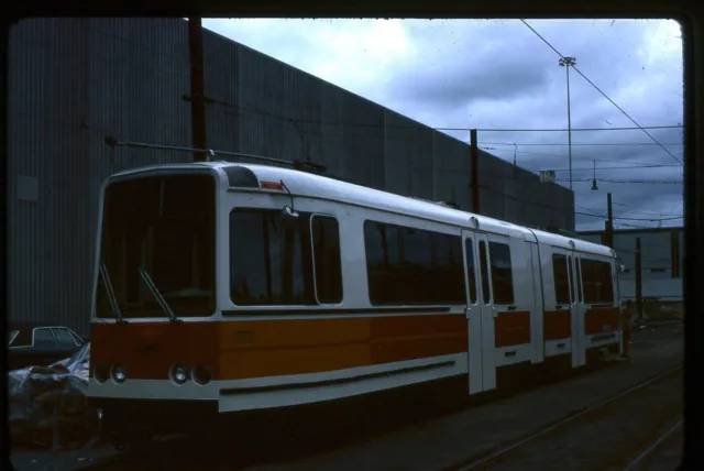 Trolley Slide - Boston T MBTA Boeing Test Car LRV Streetcar 1975 Vintage Transit