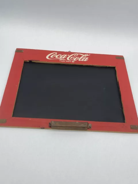 Coca-Cola Diner Style Chalkboard Sign Vintage 2013 wood frame