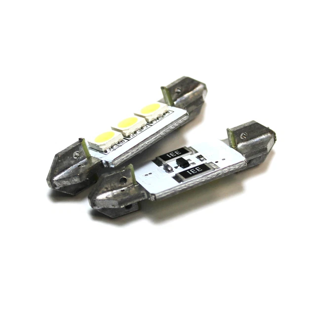 2x VW Phaeton 3D Bright Xenon White 3SMD LED Canbus Number Plate Light Bulbs