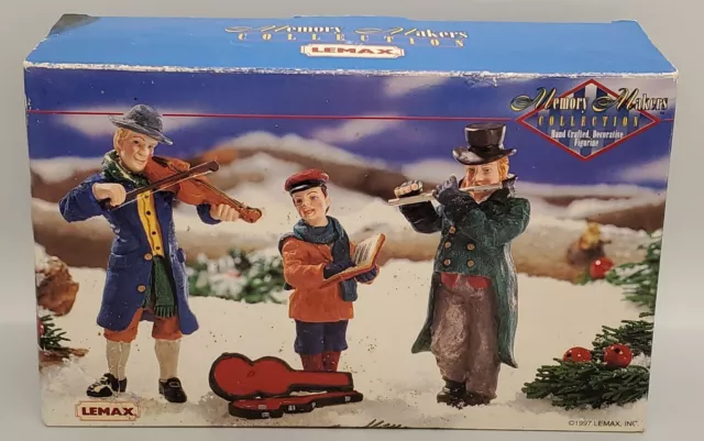 Lemax Village Collection 1997 Poly-Resin Figurines, “Street Side Trio” 77023