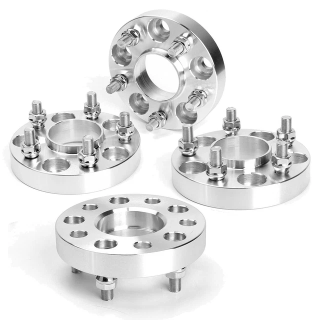 Set Of 4 Wheel Spacers For Mercedes - 1.25" Thick, 5x112 Bolt Pattern, 66.6mm Hub Bore, M14 Studs 2 thumbnail image
