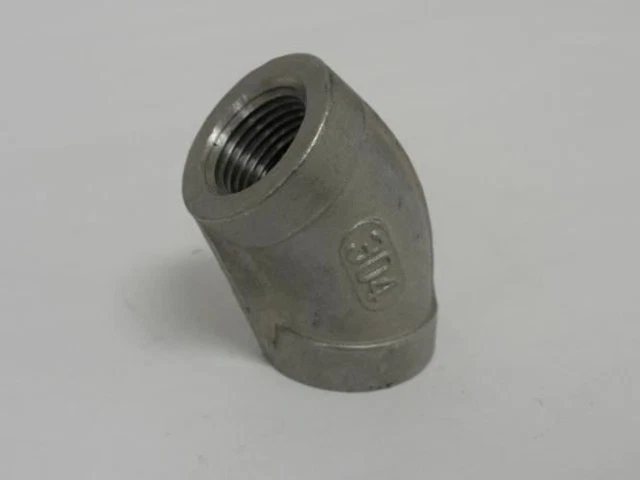 198758 New-No Box; MFG- MDL-Unkn88814 304 SS Elbow Fitting; 3/4" NPT; 45 Degree