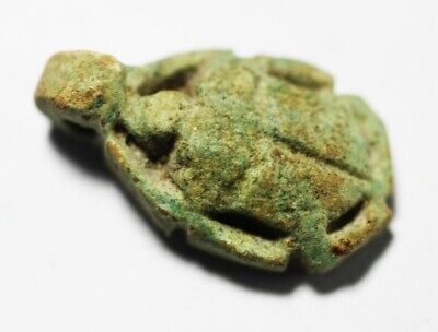 Zurqieh -As22772- Ancient Egypt. Faience Scarab Shaped Amulet. 600 - 400 B.c