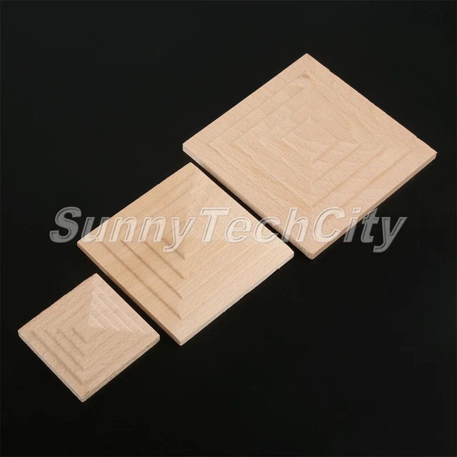 Unpainted Wood Carved Corner Onlay Frame Applique Window Door Furniture Decal