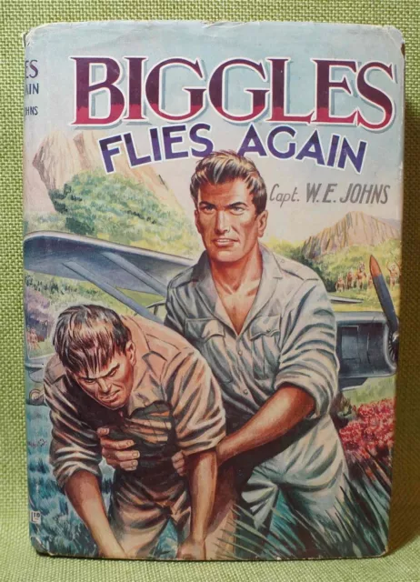 W.E JOHNS Novel BIGGLES FLIES AGAIN 1950s Hardcover