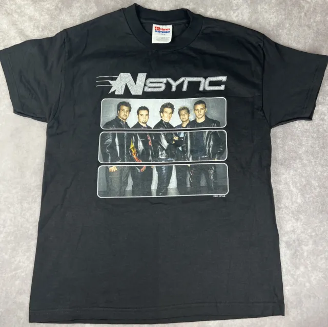 Vintage 2001 NSYNC T Shirt Youth Size M 10-12 Hanes Heavy Tag New Old Stock
