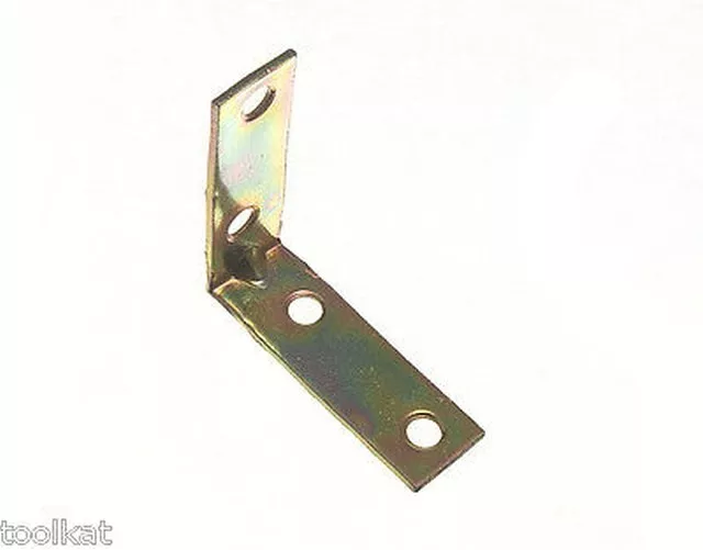 24 Corner Brace Angle Repair Brackets Yellow Zinc Plated Steel 63Mm 23G6