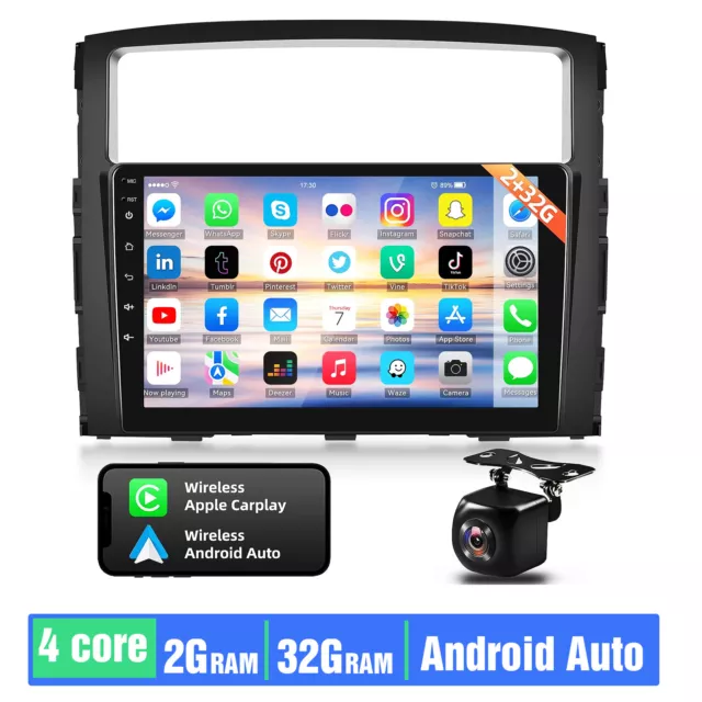 For Mitsubishi PAJERO 2006-2014 Android 13 Car Radio Carplay GPS Nav Head Unit