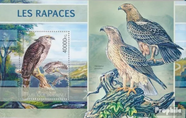 Briefmarken Guinea 2013 Mi Block 2208 postfrisch Vögel