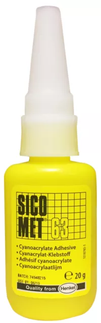 Sicomet 63 Sofortklebstoff 20g IDH 1920903 Flasche