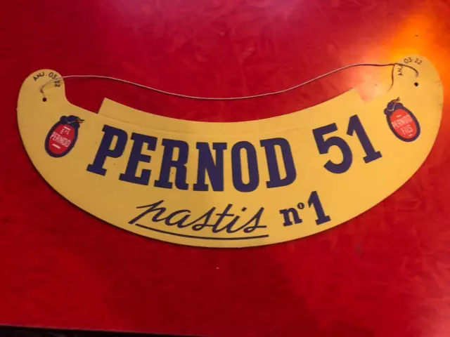 Rare Et Ancien Dessus De Casquette Pernod 51 Pastis Visière