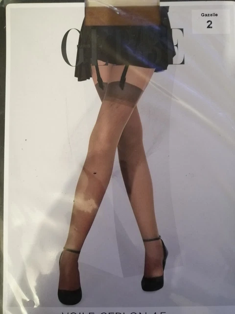 Bas Voile 15 Deniers GERBE Gerlon T2 – Cappuccino – Taille 2 – Fabriqués En France – Neuf Avec étiquettes