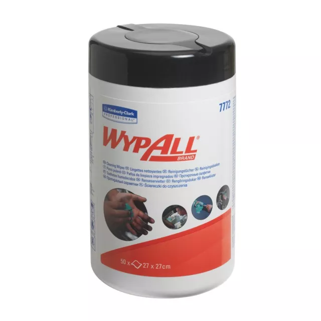 Wypall Wipes Tub 50 Large Wipes 7772 Manufactured in UK