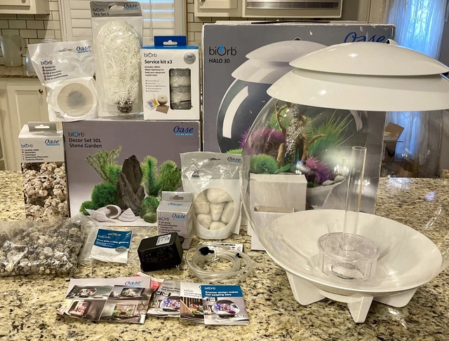 biOrb Halo 30L White Aquarium Fish Tank Color Change LED Decor & MANY Extras! 3