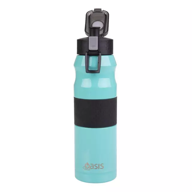 Oasis Stainless Steel Double Wall Insulated Flip Top Sports Bottle Spearmint ...