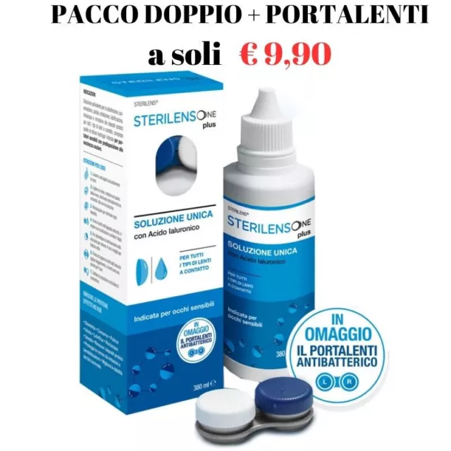 STERILES ONE PLUS soluzione unica lenti a contatto bipacco 2x380 ml + portalenti