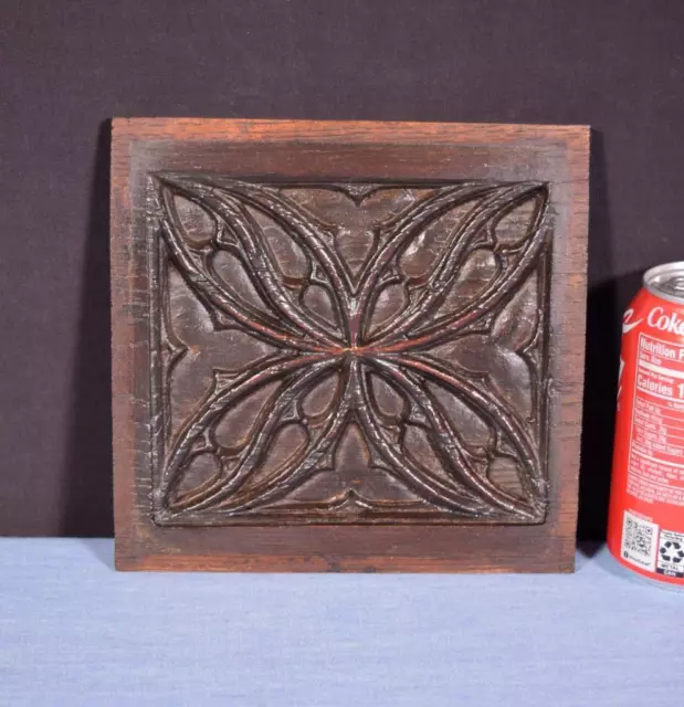 *Gothic Carved Architectural Panel/Trim in Solid Chestnut Wood Salvage
